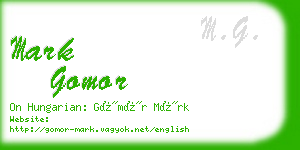 mark gomor business card